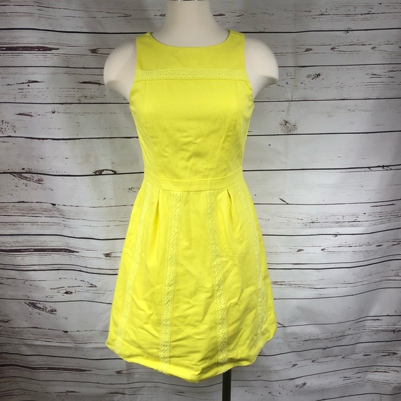 J.Crew Yellow Skater Dress - Picture 1 of 7